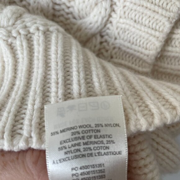 Aritzia Wilfred Cable Knit Sweater Vest Heather Birch White Size Small - Picture 5 of 5